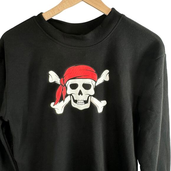 Better Together XS Pirate Skull Crewneck Sweatshirt w/ Matching Pet Bandana - Picture 3 of 9